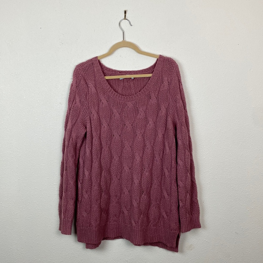 Maurices | Pink Mauve Chunky Knit Sweater XL